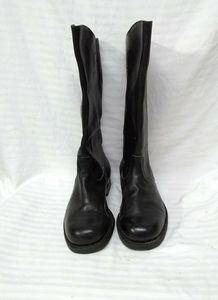 Military German Comba Boots Black Leather Knee High Composite Toe Sz  10/40 (12)